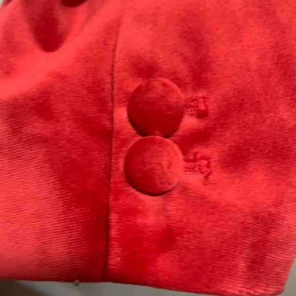 LC Holiday Party Red Velvet New Years Runway Inspired Blazer Jacket - Size XL - Picture 4 of 10